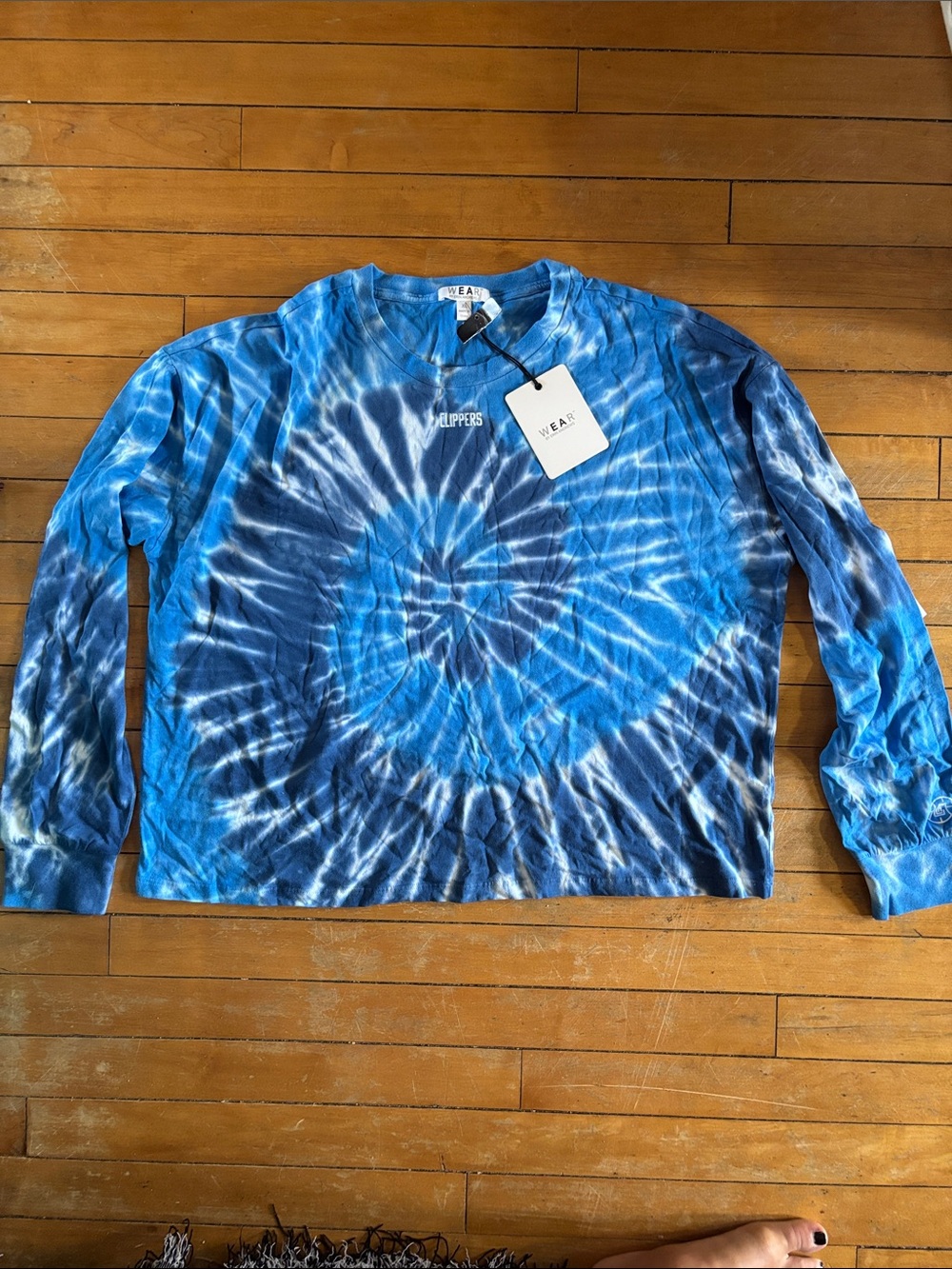 NWT LA Clippers NBA Basketball Tie-Dye Long-Sleeve Shirt